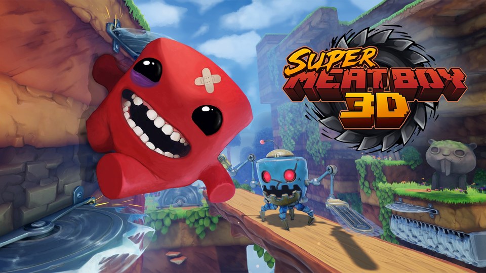 『Super Meat Boy 3D』の公式キービジュアル
