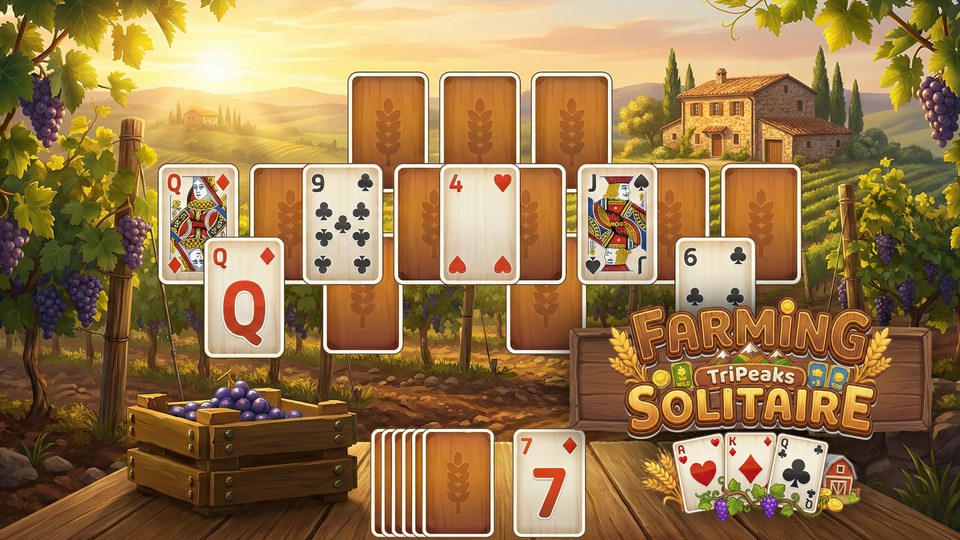 『Farming TriPeaks Solitaire』の公式キービジュアル