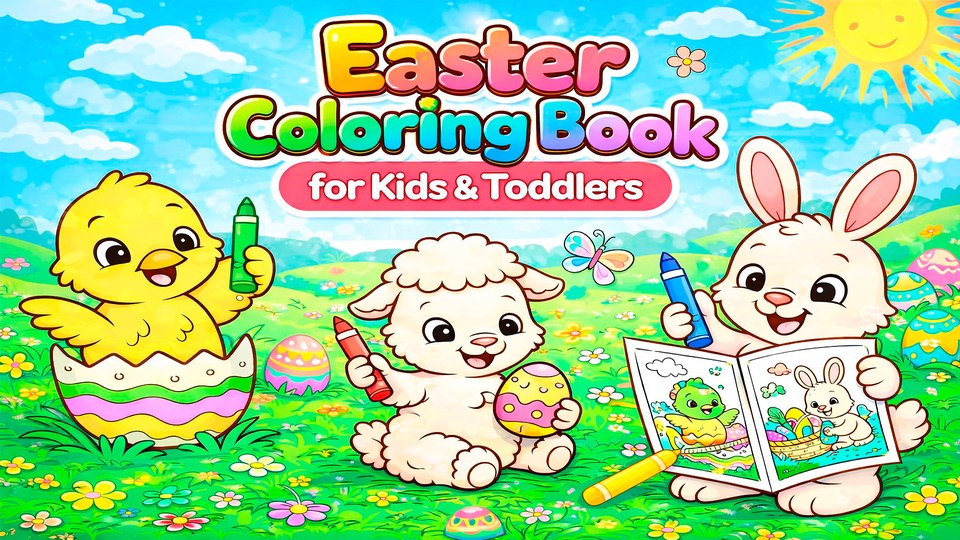 『Easter Coloring Book for Kids & Toddlers』の公式キービジュアル