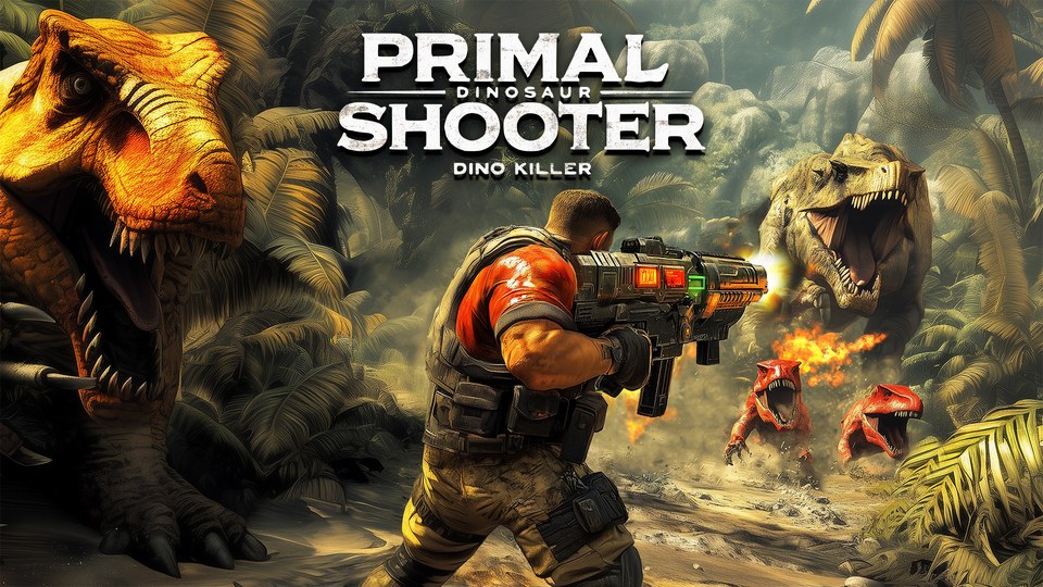 『Primal Dinosaur Shooter - Dino Killer』の公式キービジュアル