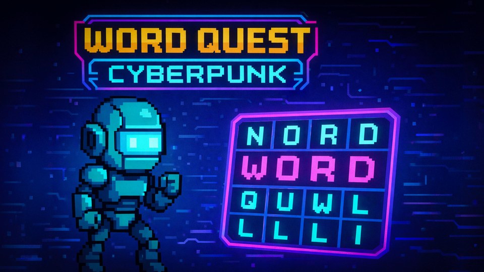 『Word Quest Cyberpunk』の公式キービジュアル