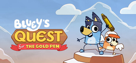 『Bluey’s Quest for The Gold Pen（ブルーイのゴールドペン・クエスト）』の公式キービジュアル