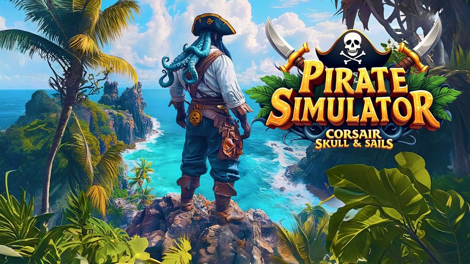 『Pirate Simulator - Corsair Skull & Sails』の公式キービジュアル