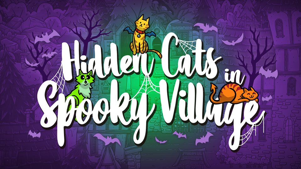 『Hidden Cats in Spooky Village』の公式キービジュアル