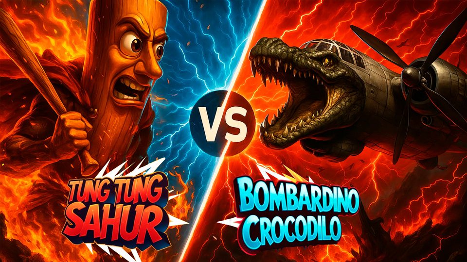『BOMBARDINO CROCODILO vs TUNG TUNG SAHUR』の公式キービジュアル