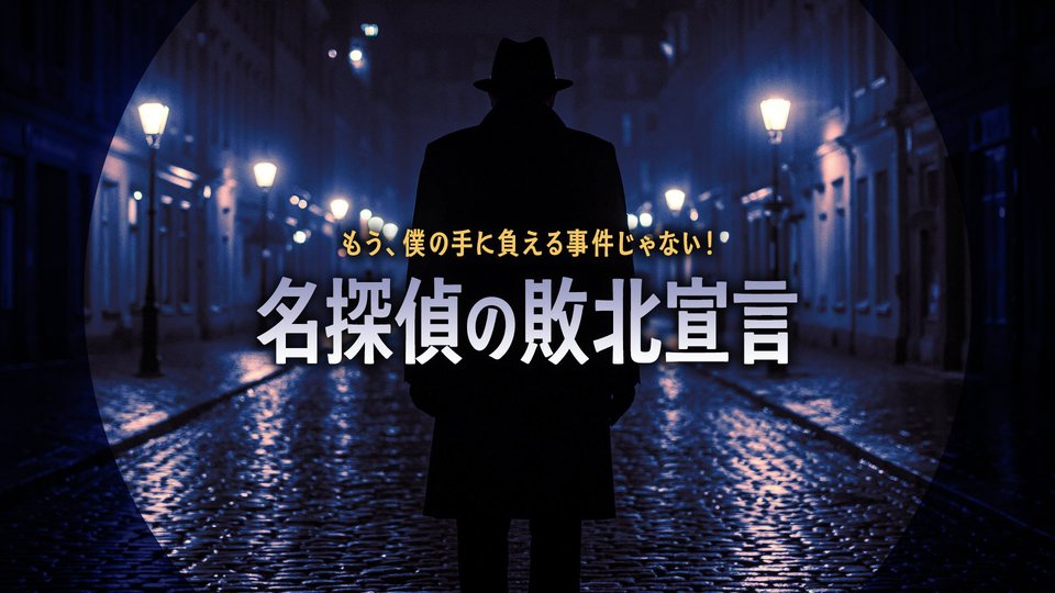 『名探偵の敗北宣言ーもう、僕の手に負える事件じゃない！ー』の公式キービジュアル